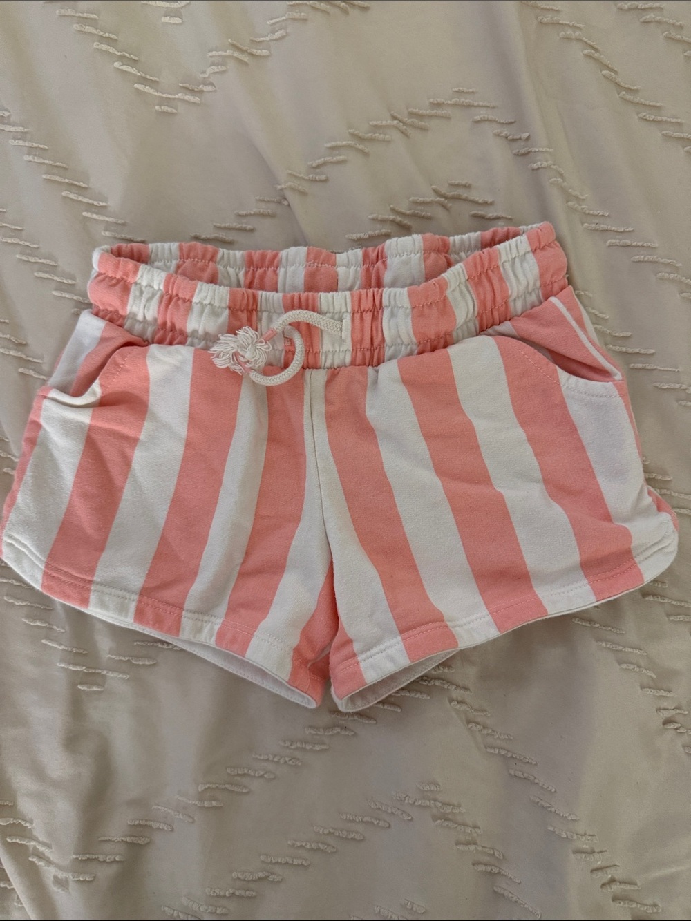 Cat & Jack Girl’s Peach and White Striped Shorts